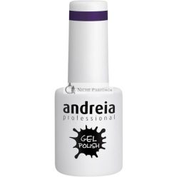   Andreia Semi-Permanent Nail Gel Polish for UV/LED Lamp Intense Shine and 4 weeks Lasting French Manicure Nail Gel Varnish Colour 299 Purple Shades of Grey 10.5ml