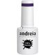 Andreia Semi-Permanent Nail Gel Polish for UV/LED Lamp Intense Shine and 4 weeks Lasting French Manicure Nail Gel Varnish Colour 299 Purple Shades of Grey 10.5ml