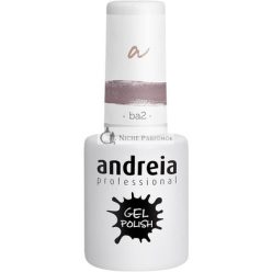   Andreia Semi-Permanent Nail Gel Polish for UV/LED Lamp Intense Shine and 4 weeks Lasting French Manicure Nail Gel Varnish Colour BA2 Pink Shades of Red 10.5ml