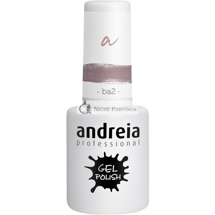 Andreia Semi-Permanent Nail Gel Polish for UV/LED Lamp Intense Shine and 4 weeks Lasting French Manicure Nail Gel Varnish Colour BA2 Pink Shades of Red 10.5ml