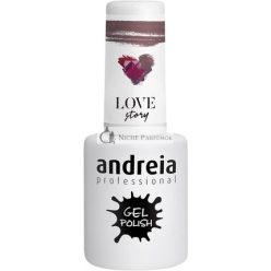   Andreia Semi-Permanent Nail Gel Polish for UV/LED Lamp Intense Shine and 4 weeks Lasting French Manicure Nail Gel Varnish Colour 305 Pink Shades of Grey and Purple 10ml