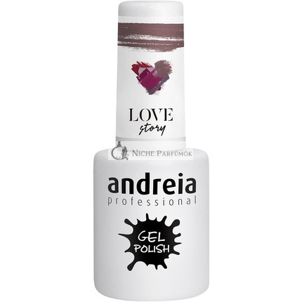 Andreia Semi-Permanent Nail Gel Polish for UV/LED Lamp Intense Shine and 4 weeks Lasting French Manicure Nail Gel Varnish Colour 305 Pink Shades of Grey and Purple 10ml