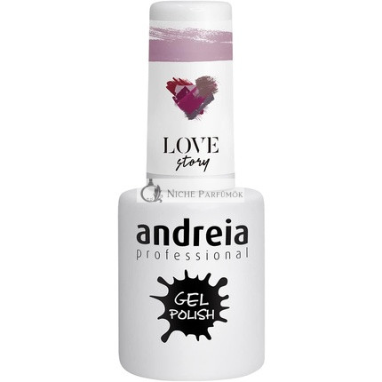 Andreia Semi-Permanent Nail Gel Polish for UV/LED Lamp Intense Shine and 4 weeks Lasting French Manicure Nail Gel Varnish Colour 306 Pink Shades of Grey and Purple 10.5ml