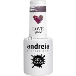   Andreia Semi-Permanent Nail Gel Polish for UV/LED Lamp Intense Shine and 4 weeks Lasting French Manicure Nail Gel Varnish Colour 307 Purple Shades of Grey 10.5ml