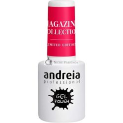   Andreia Semi-Permanent Nail Gel Polish for UV/LED Lamp Intense Shine and 4 weeks Lasting Varnish Magazine Collection MZ2 Intense Cherry 10.5ml