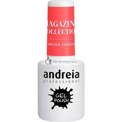 Andreia Semi-Permanent Nail Gel Polish for UV/LED Lamp Intense Shine and 4 weeks Lasting Varnish Magazine Collection MZ3 Neon Coral 10.5ml