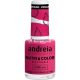 Andreia Professional NutriColor Breathable Nail Polish Vegan and Cruelty-Free DIY Nail Art with Long Lasting Gloss Finish Colour NC36 Hot Pink 10.5ml