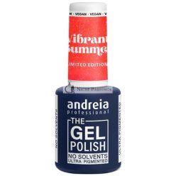  Andreia Professional Gel Nail Polish Solvent-Free Gel Limited Collection VS2 Neon Coral with Glitter