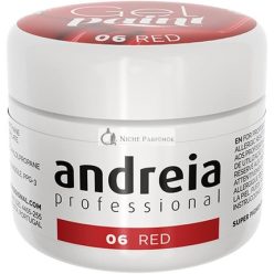   Andreia Professional Nail Art Design Gel Paint Pots Highly Pigmented Intense Colour No Flow High Viscosity UV Gel Paint for DIY Manicure Vegan 4g 06 Red