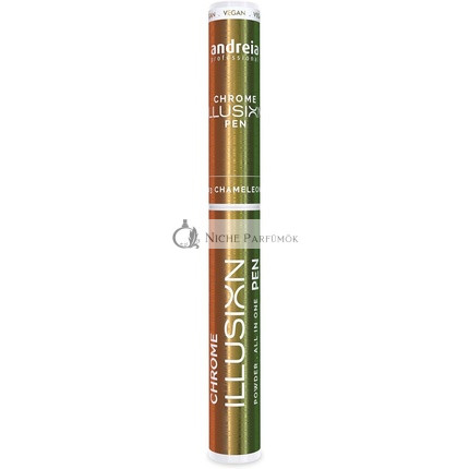 Andreia Professional Chrome Nail Powder Pen All in One Illusion Pen For Gel Polish Manicure 0.5g - Colour 03 Chameleon Gold