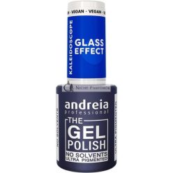  Andreia Professional Semi-Permanent Nail Gel Polish Kaleidoscope Glass Effect Collection Colour KL3 Glass Effect Translucent Blue 10.5ml