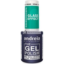   Andreia Professional Semi-Permanent Nail Gel Polish Kaleidoscope Glass Effect Collection Colour KL4 Glass Effect Translucent Green 10.5ml
