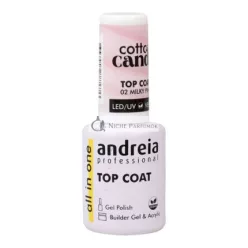   Andreia Cotton Candy Top Coat Nail Polish Fixer Nº 02 Milky Pink 10.5ml