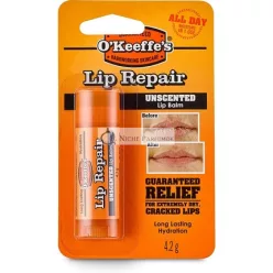   O'Keeffe's Lip Repair Unscented Lip Balm 4.2g - For Extremely Dry Cracked Lips All-Day Moisture with 7 Moisturizing Ingredients 1 Count