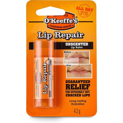 O'Keeffe's Lip Repair Unscented Lip Balm 4.2g - For Extremely Dry Cracked Lips All-Day Moisture with 7 Moisturizing Ingredients 1 Count