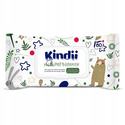 Cleanic Kindii Chusteil Natural Balance 60 Pieces