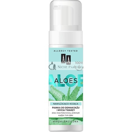 AA Aloes 100% Aloe Vera Extract Moisturizing and Soothing Make-up and Face Cleansing Foam 150ml