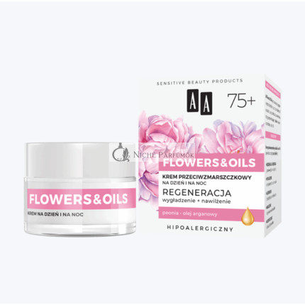 AA Flowers & Oils Regenerating Anti Wrinkle 75+ Day & Night Cream 50ml
