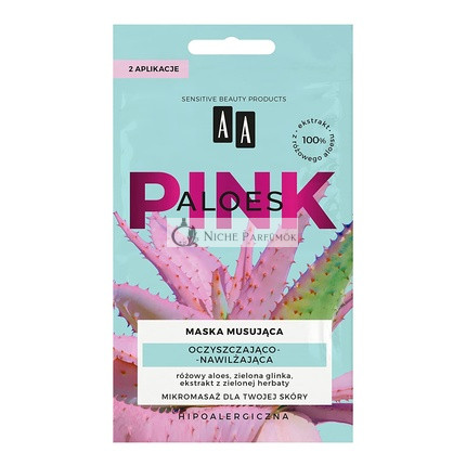 AA Aloes Pink Cleansing Moisturizing Mask with Champagne 2x4g