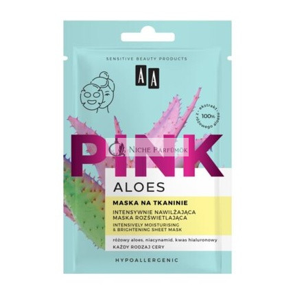 AA Aloes Pink Intensively Moisturizing Illuminating Mask for Fabric