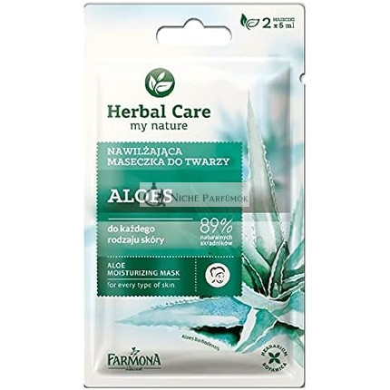 Aloe Moisturizing Face Mask for Every Skin Type Farmona Herbal Care my Nature 2 x 5 ml / 0.34 Fl.Oz.