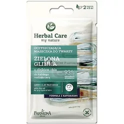   Green Clay Face Mask with Chia Oil for Any Type of Skin Farmona Herbal Care my Nature 2 x 5 ml / 0.34 Fl.Oz.