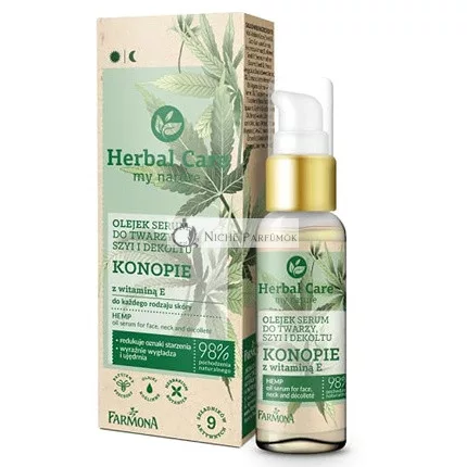 FARMONA HERBAL CARE Face, Neck, and Décolleté Serum Oil Hemp with Vitamin E for Every Skin Type 50ml