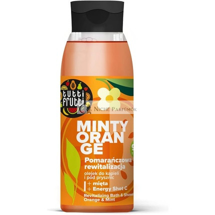 Tutti Frutti Revitalizing Bath and Shower Oil Orange and Mint with Energy Shot C 400ml