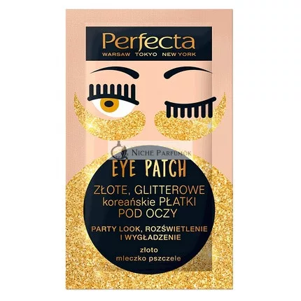 Perfecta Eye Patch Gold Glitter Korean Surface Pod Pen