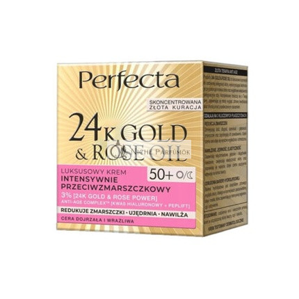 Perfecta Gold & Rose Luxurious Anti Wrinkle Cream for Day and Night 50+ 50ml