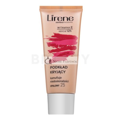 Lirene Vitamin E High-Coverage Liquid Foundation 25 Tanned - Fluid Makeup Against Skin Imperfections 30 ml
