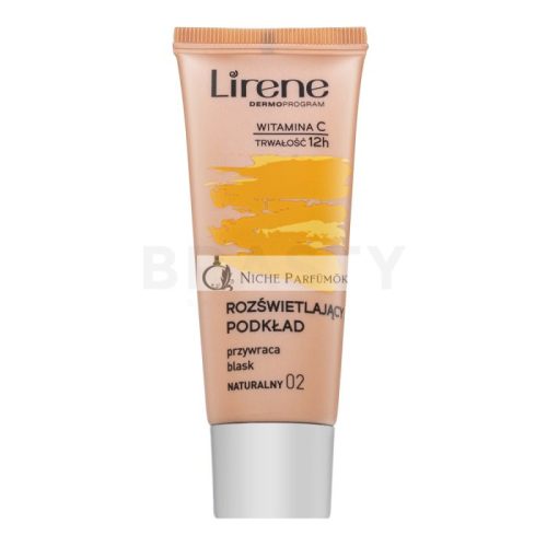 Lirene Brightening Fluid with Vitamin C 02 Natural Fluid Makeup for Even Skin Tone 30 ml