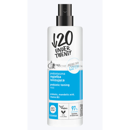 Under Twenty Antibacterial 97% Natural Prebiotic Toning Mist Vegan 200ml