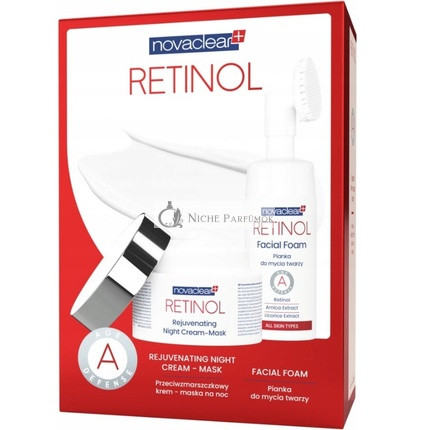 Novaclear Retinol Anti-Wrinkle Set: Night Cream-Mask 50 Ml And Facial Cleansing Foam 100 Ml