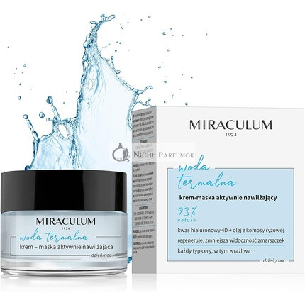 Miraculum Moisturizing Cream Mask with Hyaluronic Acid and Thermal Water 50ml