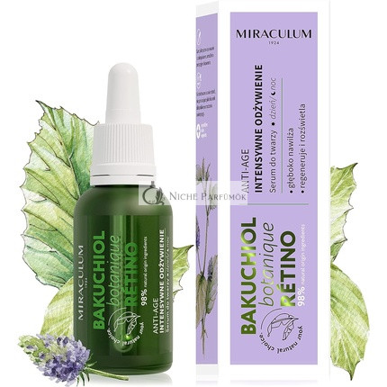 Miraculum Bakuchiol Anti-Aging Regenerating Day and Night Face Serum with Vitamin C and Botanic Retinol 30ml