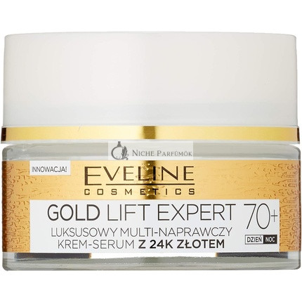 Eveline Cosmetics Gold Lift Expert Strong Anti-Wrinkle Firming Cream Day & Night 70+ with 24Karat Gold 50ml