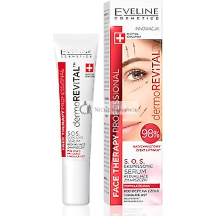 Eveline Cosmetics Ftp Dermorevital Serum Reduces Wrinkles Eye/Lips/Face 15ml