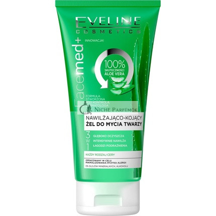 Eveline FaceMed+ 100% Aloe Vera Moisturising And Soothing Facial Wash Gel cleansing gel with moisturizing ingredient 150 ml