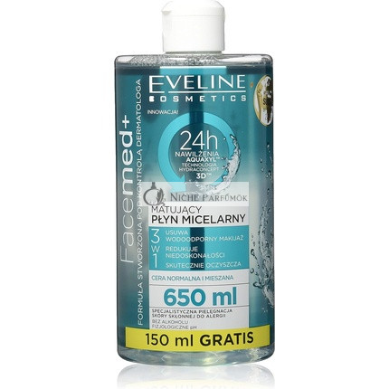 Eveline Cosmetics Facemed Mattifying 3-in-1 Micellar Liquid 650ml