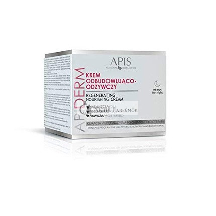 APIS APIDERM Rebuilding Night Face Cream with Extracts of Tara Tree, Oats, Flax, Aloe, Vitamins A and E, D-Panthenol and Allantoin 50ml
