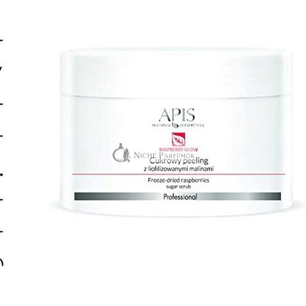 Apis Raspberry Glow Sugar Exfoliator for Face with Freeze Dried Raspberries Hydromanil Complex Squalane 220g