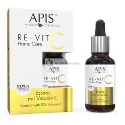   Apis RE-VIT C HOME CARE Essence New Formula 10% Vitamin C Hyaluronic Acid Bio-Propandiol Moisturizing Volume 30ml