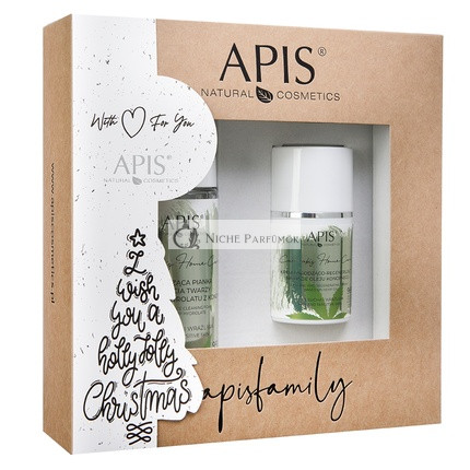 Apisset Christmas Set Cannabis Soothing Face Wash Foam 150ml And Soothing-Regenerating Cream 50ml
