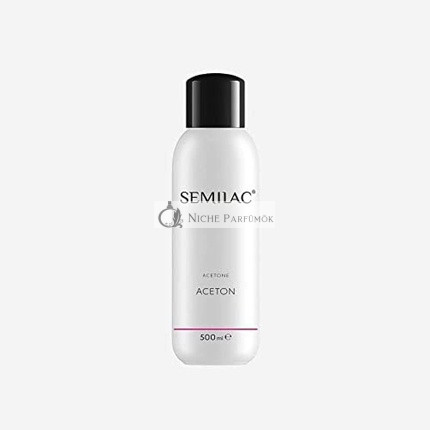 Semilac Acetone Remover for Hybrid UV LED Nail Polish 500ml - Dermatologically Tested Nail Cleaner for Manicure and Pedicure