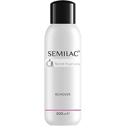 Semilac Remover Nail Polish Remover 500ml with Acetone and Lanolin for Hybrid Polish - Dermatologically Tested