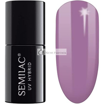 Semilac UV Nail Polish Pink & Violet Color 010 7ml - Intensive and Long-Lasting Color for Fingernails - UV LED Nail Polish