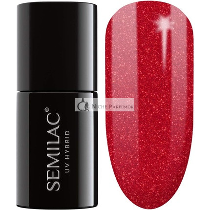 Semilac UV Nail Polish Glitter Red 025 7ml