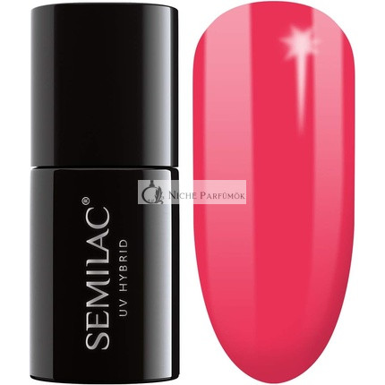 Semilac UV Nail Polish Neon Color 042 Neon Raspberry 7ml - UV LED Nail Polish for Intense and Long-Lasting Colorful Nails