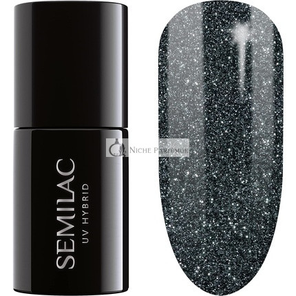 Semilac UV Nail Polish Starlight Night Black Color 096 7ml